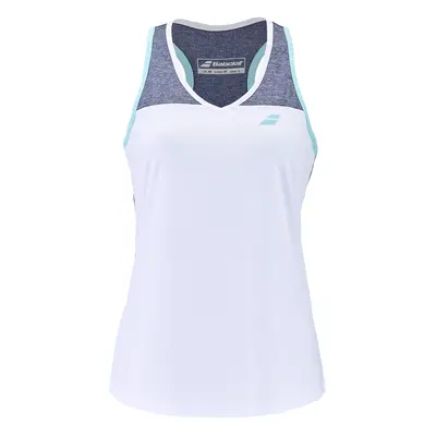 Dámské tílko Babolat Play Tank Top Women White/Blue