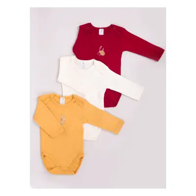 Yoclub Kids's Long Sleeve Bodysuits 3-Pack BOD-0703G-A23D