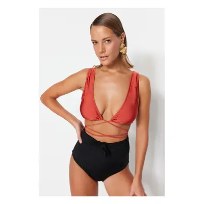 Trendyol Tile Triangle Bikini Top