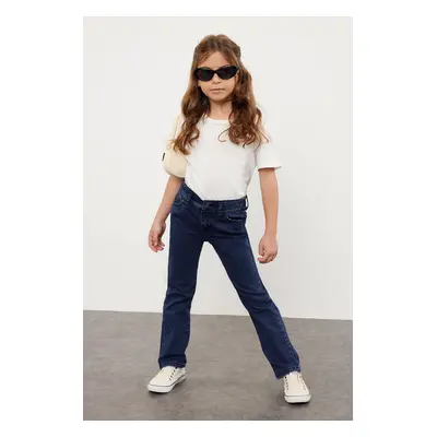 Trendyol Dark Blue Girl Slim Denim Pants Jean