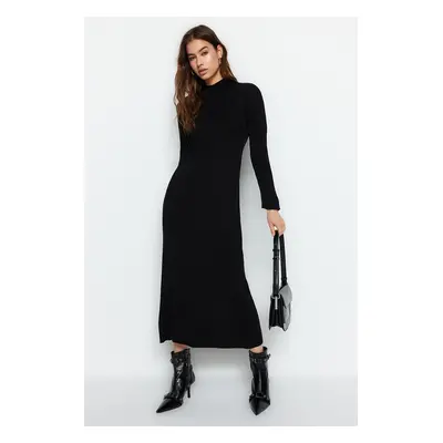 Trendyol Black Bolero Double Breasted Detailed Knitwear Dress