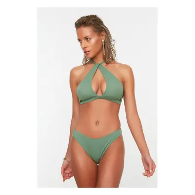 Trendyol Green V-Cut Bikiny Spodní díl