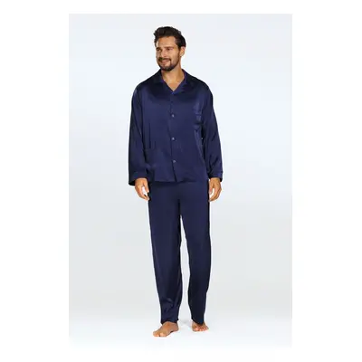 DKaren Man's Pyjamas Lukas Navy Blue