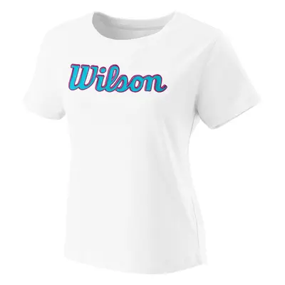 Dámské tričko Wilson Script Eco Cotton Tee W White