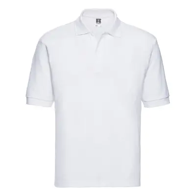 Men's White Polycotton Polo Shirt Russell