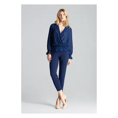 Figl Woman's Blouse M690 Navy Blue