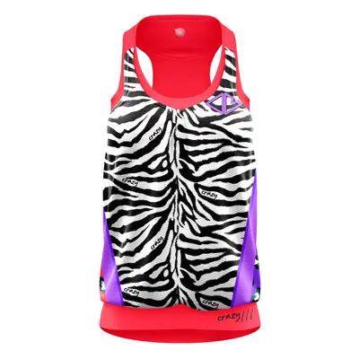 Dámské tílko Crazy Idea Top Break Black/Zebra