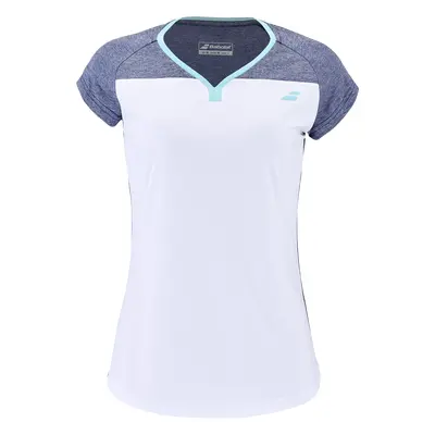 Dámské tričko Babolat Play Cap Sleeve Top Women White/Blue