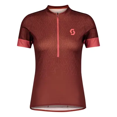 Dámský cyklistický dres Scott Endurance S/Sl Rust Red/Brick Red