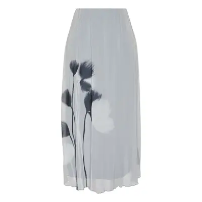 Trendyol X Artificial Wit Multi-Colored Floral Printed Lined Maxi Tulle Skirt