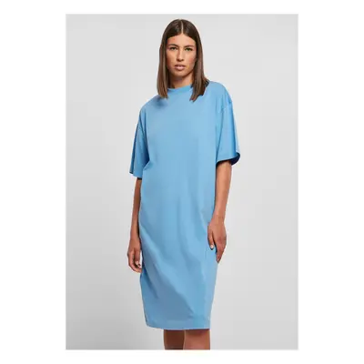 Dámské organické dlouhé oversized triko šaty horizonblue