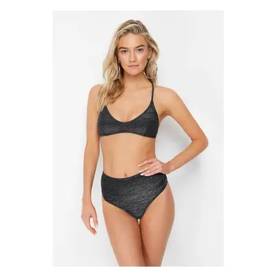 Trendyol Black High Waist Hipster Bikini Bottom