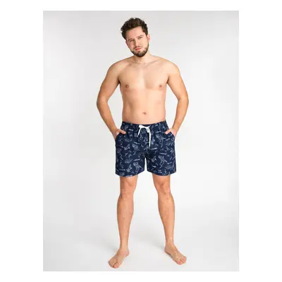 Yoclub Man's Swimsuits Men's Beach Shorts P2 Navy Blue