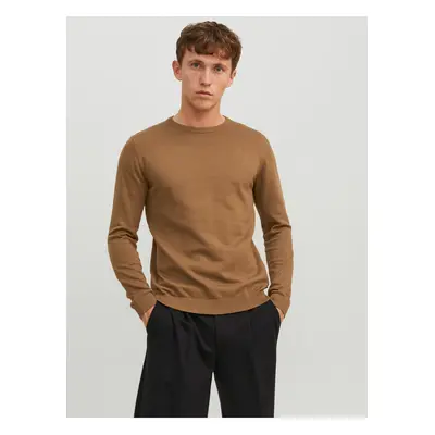 Hnědý pánský basic svetr Jack & Jones Basic - Pánské