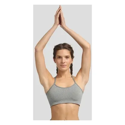 Šedá dámská sportovní podprsenka Dim SPORT SEAMLESS CROP TOP