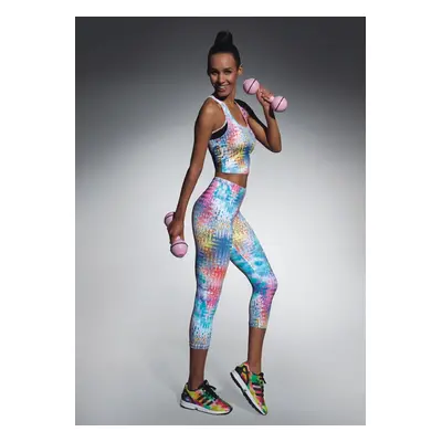 Bas Bleu Sports leggings TESSERA with a colorful print and a 3/4 leg