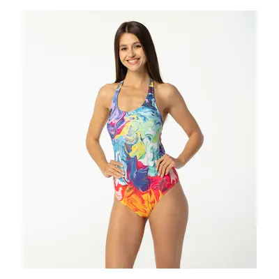 Aloha From Deer Woman's Paintjob Open Back Swimsuit SSOB AFD325