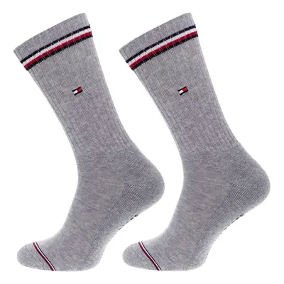 2PACK pánské ponožky Tommy Hilfiger vysoké šedé (100001096 085)