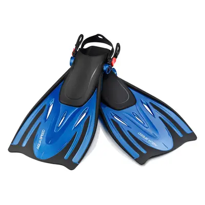 AQUA SPEED Unisex's Snorkel Flippers Wombat Navy Blue Pattern