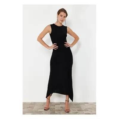 Trendyol Black Fitted Woven Evening Dress