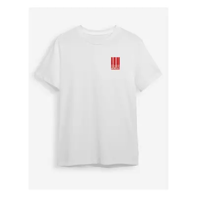 Trendyol White Text Printed Regular/Normal Cut T-shirt