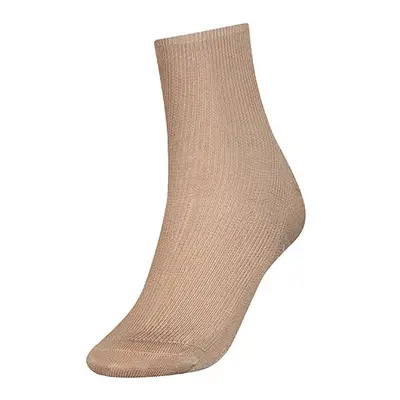 Tommy Hilfiger Socks - TH WOMEN SHORT SOCK 1P SMALL RIB beige