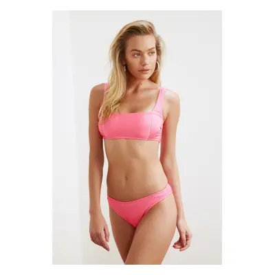 Trendyol Fuchsia Textured Hipster Bikini bottom