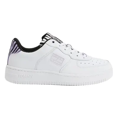 Tommy Jeans Sneakers - WMNS BASKET WILD ANIMAL CUPSOLE white