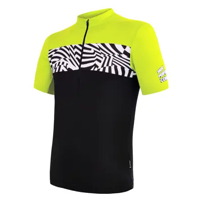 Pánský dres Sensor Cyklo Miles Black/Neon Yellow