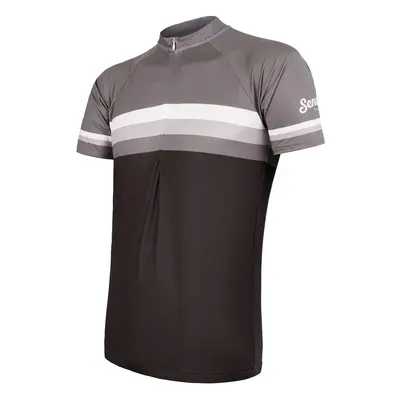 Pánský dres Sensor Cyklo Summer Stripe Black/Grey