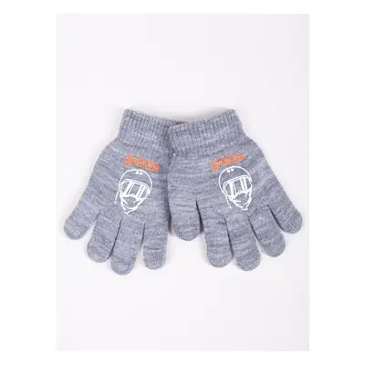 Yoclub Kids's Boys' Five-Finger Gloves RED-0012C-AA5A-011