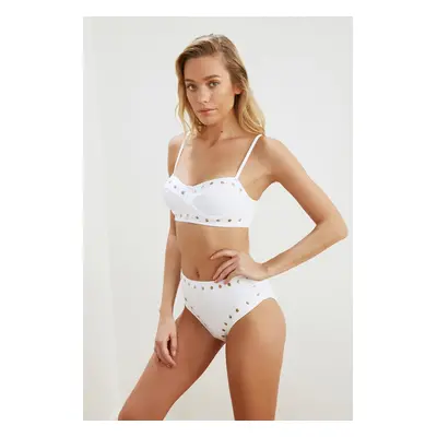 Trendyol Bikini Bottom - White - Plain