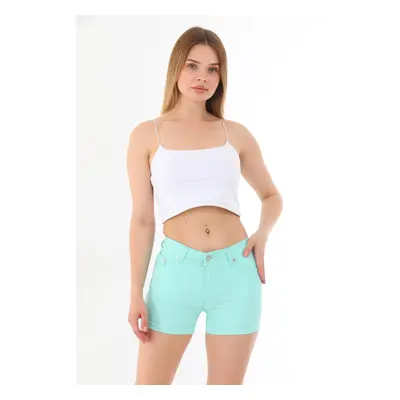 BİKELİFE Mini High Waist Lycra stretchy Cotton Shorts & Bermudas