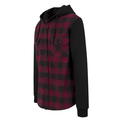 Kostkovaná košile Flanell Sweat Sweat s kapucí blk/burgundy/blk