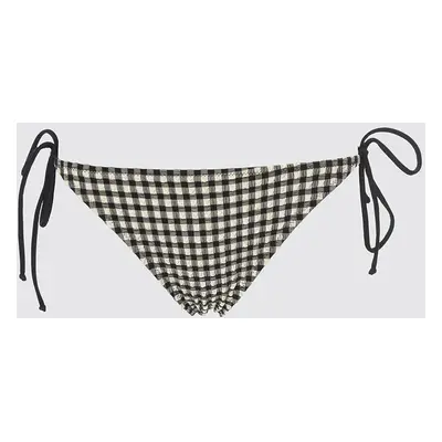 Trendyol Plaid Textured Bikini bottom