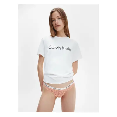 Meruňkové dámské krajkové kalhotky Calvin Klein Underwear - Dámské