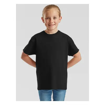 Black T-shirt for Children Original Fruit of the Loom