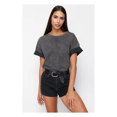 Trendyol Black Denim Mini Shorts