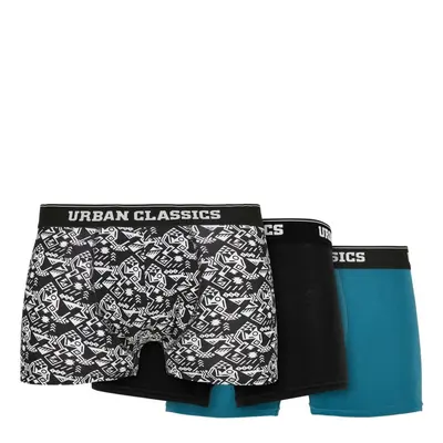 Organické boxerky 3-balení detail aop/black/jaspis