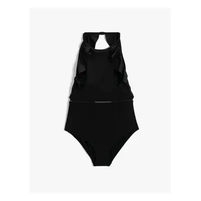 Koton Frilled Halterneck Swimsuit