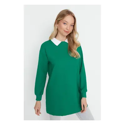 Trendyol Sweatshirt - Green - Regular fit