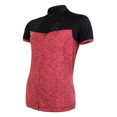 Dámský cyklistický dres Sensor Cyklo Motion Pink/Black