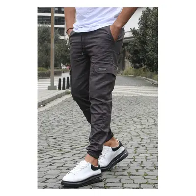 Madmext Smoked Cargo Pocket Jogger Pants