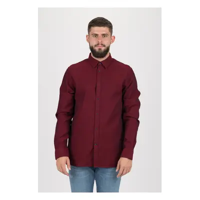 Tommy Hilfiger Shirt - WCC TEXTURED SHIRT burgundy