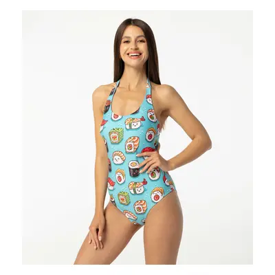 Aloha From Deer Woman's Sushi Open Back Swimsuit SSOB AFD359