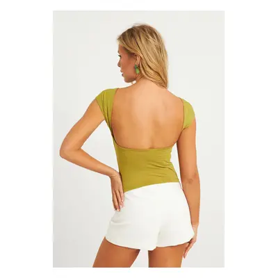 Cool & Sexy Women's Kiwi Backless Blouse