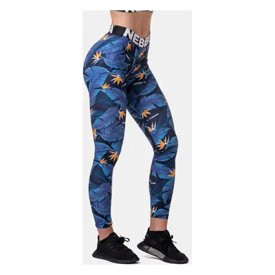 Dámské legíny Nebbia Ocean Selected Mid-waist Ocean Power leggings ocean blue