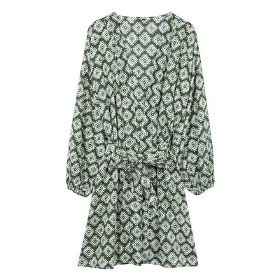 Trendyol Geometric Patterned Mini Woven 100% Cotton Kimono&Kaftan