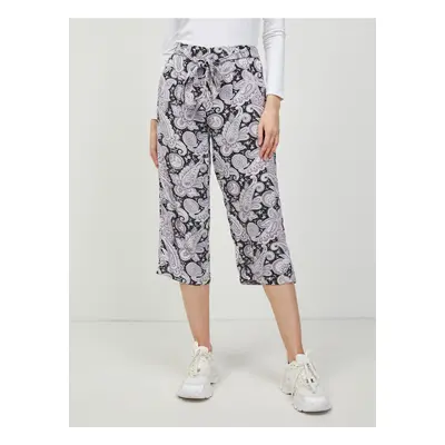 Fialovo-černé vzorované culottes ONLY Nova - Dámské