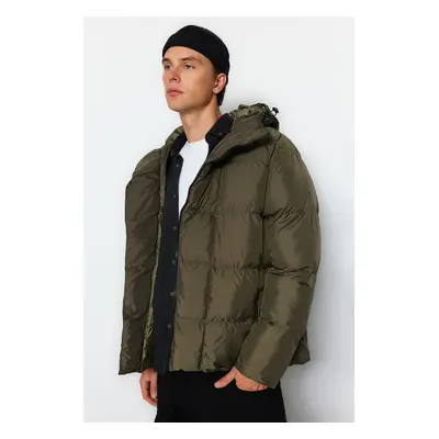 Trendyol Khaki Oversize Water and Wind Resistant Puffer Winter Jacket